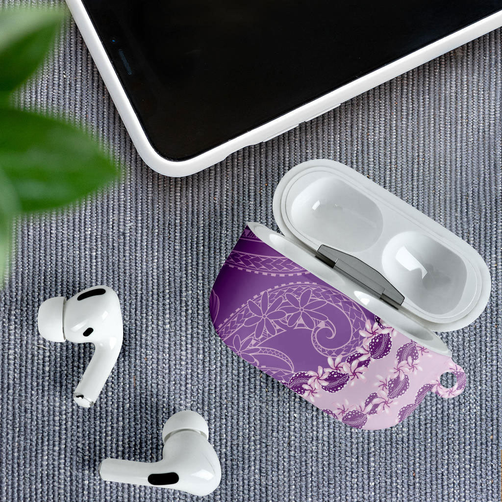 Heiva i Tahiti AirPods Case Tahitian Tiare Maori Cowrie Lei Purple
