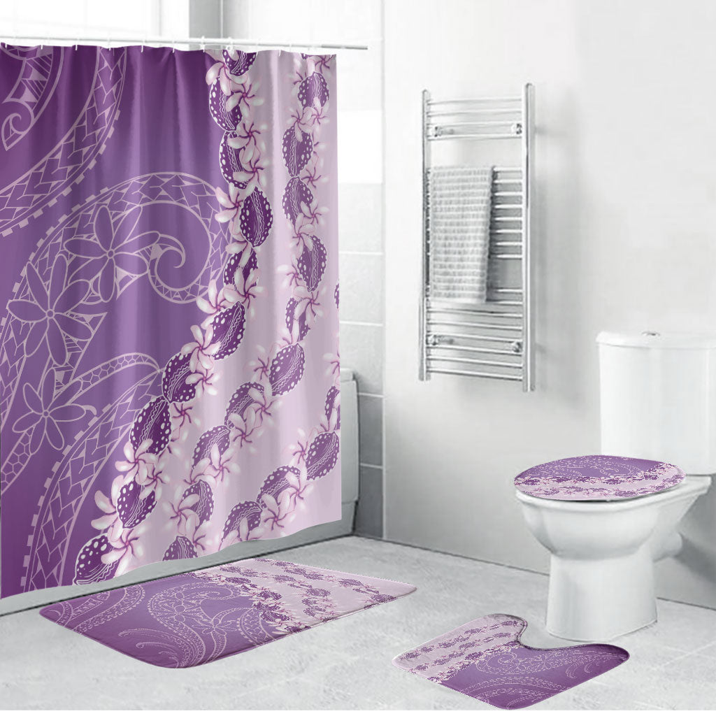 Heiva i Tahiti Bathroom Set Tahitian Tiare Maori Cowrie Lei Purple
