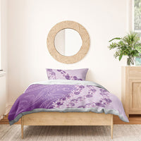 Heiva i Tahiti Bedding Set Tahitian Tiare Maori Cowrie Lei Purple