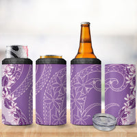 Heiva i Tahiti 4 in 1 Can Cooler Tumbler Tahitian Tiare Maori Cowrie Lei Purple LT14 - Polynesian Pride