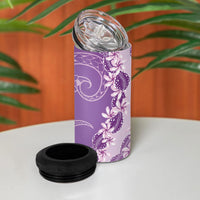 Heiva i Tahiti 4 in 1 Can Cooler Tumbler Tahitian Tiare Maori Cowrie Lei Purple LT14 - Polynesian Pride