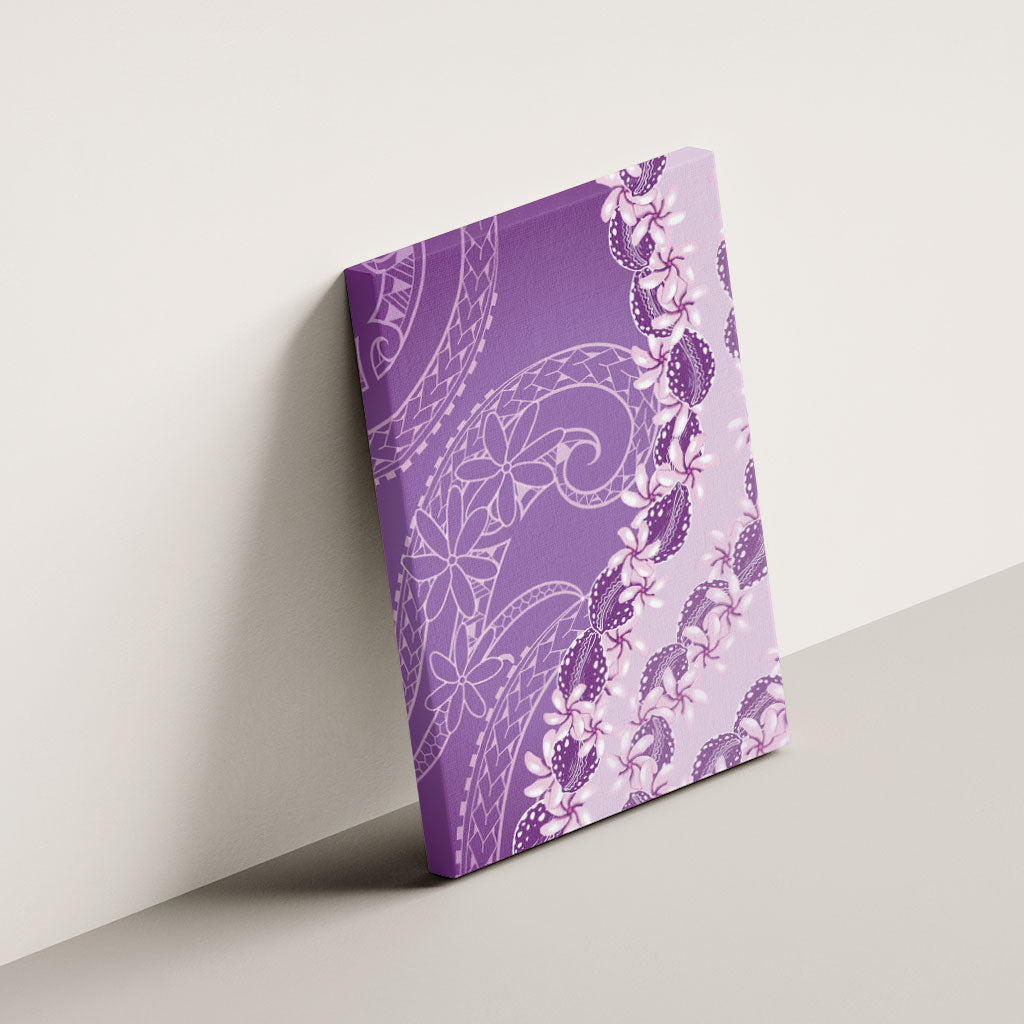 Heiva i Tahiti Canvas Wall Art Tahitian Tiare Maori Cowrie Lei Purple