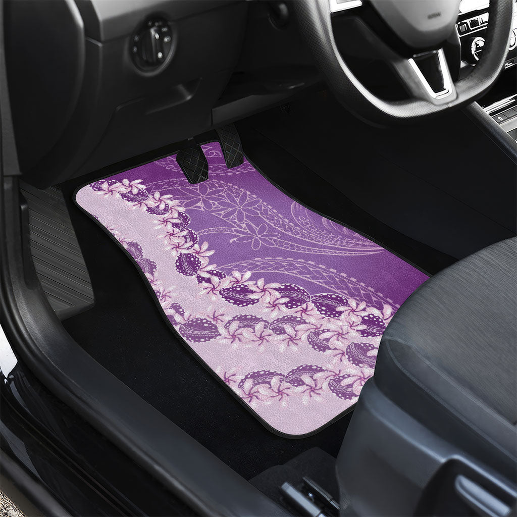 Heiva i Tahiti Car Mats Tahitian Tiare Maori Cowrie Lei Purple