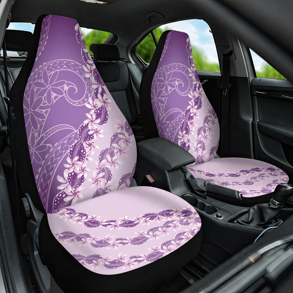 Heiva i Tahiti Car Seat Cover Tahitian Tiare Maori Cowrie Lei Purple LT14 One Size Purple - Polynesian Pride