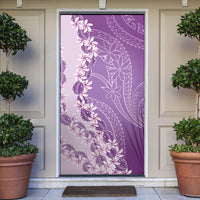 Heiva i Tahiti Door Cover Tahitian Tiare Maori Cowrie Lei Purple LT14 Purple - Polynesian Pride