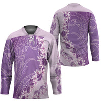 Heiva i Tahiti Hockey Jersey Tahitian Tiare Maori Cowrie Lei Purple LT14 - Polynesian Pride
