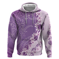 Heiva i Tahiti Hoodie Tahitian Tiare Maori Cowrie Lei Purple LT14 Pullover Hoodie Purple - Polynesian Pride
