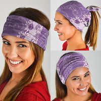 Heiva i Tahiti Neck Gaiter Tahitian Tiare Maori Cowrie Lei Purple