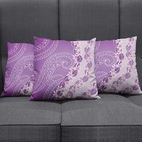 Heiva i Tahiti Pillow Cover Tahitian Tiare Maori Cowrie Lei Purple