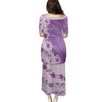 Heiva i Tahiti Puletasi Tahitian Tiare Maori Cowrie Lei Purple