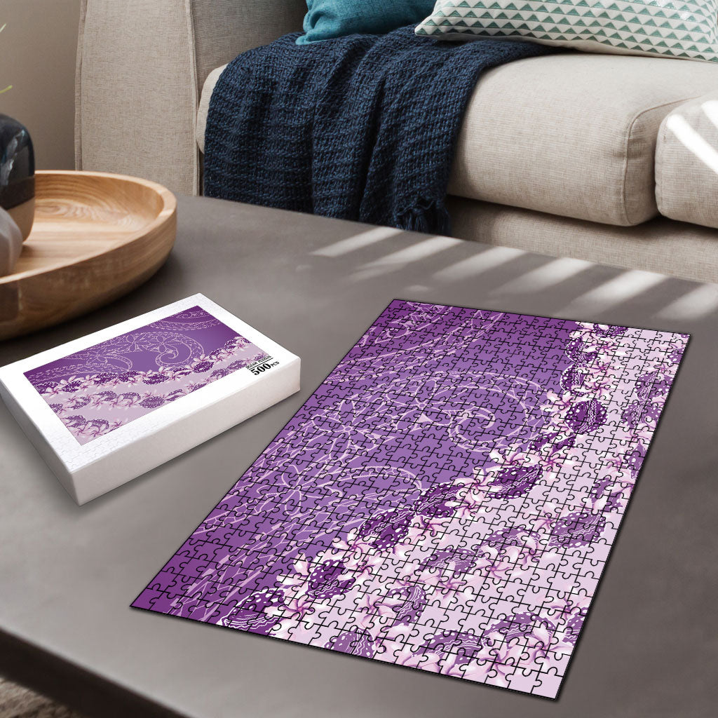 Heiva i Tahiti Puzzle Tahitian Tiare Maori Cowrie Lei Purple