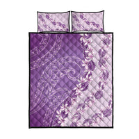 Heiva i Tahiti Quilt Bed Set Tahitian Tiare Maori Cowrie Lei Purple
