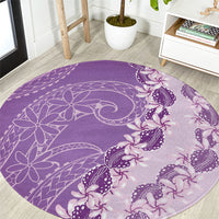 Heiva i Tahiti Round Carpet Tahitian Tiare Maori Cowrie Lei Purple LT14 Purple - Polynesian Pride