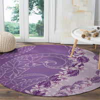 Heiva i Tahiti Round Carpet Tahitian Tiare Maori Cowrie Lei Purple LT14 - Polynesian Pride