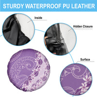Heiva i Tahiti Spare Tire Cover Tahitian Tiare Maori Cowrie Lei Purple LT14 - Polynesian Pride