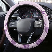 Heiva i Tahiti Steering Wheel Cover Tahitian Tiare Maori Cowrie Lei Purple