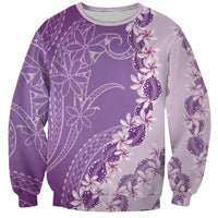 Heiva i Tahiti Sweatshirt Tahitian Tiare Maori Cowrie Lei Purple