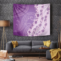 Heiva i Tahiti Tapestry Tahitian Tiare Maori Cowrie Lei Purple