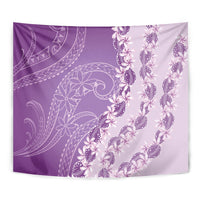 Heiva i Tahiti Tapestry Tahitian Tiare Maori Cowrie Lei Purple