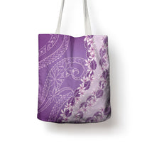Heiva i Tahiti Tote Bag Tahitian Tiare Maori Cowrie Lei Purple