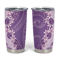 Heiva i Tahiti Tumbler Cup Tahitian Tiare Maori Cowrie Lei Purple LT14 Purple - Polynesian Pride