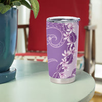 Heiva i Tahiti Tumbler Cup Tahitian Tiare Maori Cowrie Lei Purple LT14 - Polynesian Pride