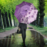 Heiva i Tahiti Umbrella Tahitian Tiare Maori Cowrie Lei Purple