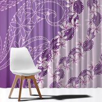 Heiva i Tahiti Window Curtain Tahitian Tiare Maori Cowrie Lei Purple LT14 - Polynesian Pride