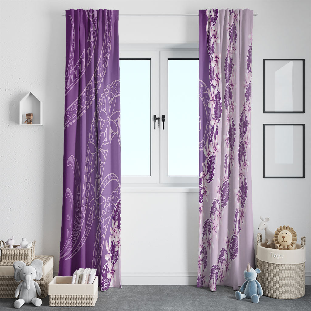 Heiva i Tahiti Window Curtain Tahitian Tiare Maori Cowrie Lei Purple LT14 - Polynesian Pride