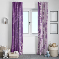 Heiva i Tahiti Window Curtain Tahitian Tiare Maori Cowrie Lei Purple LT14 - Polynesian Pride