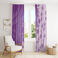 Heiva i Tahiti Window Curtain Tahitian Tiare Maori Cowrie Lei Purple LT14 - Polynesian Pride