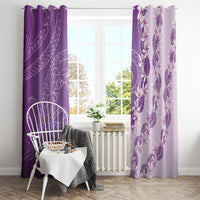 Heiva i Tahiti Window Curtain Tahitian Tiare Maori Cowrie Lei Purple LT14 - Polynesian Pride