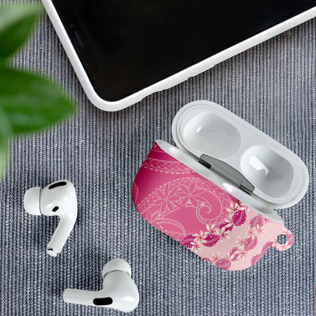 Heiva i Tahiti AirPods Case Tahitian Tiare Maori Cowrie Lei Pink
