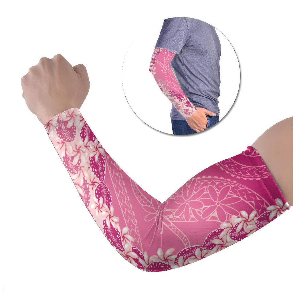 Heiva i Tahiti Arm Sleeves Tahitian Tiare Maori Cowrie Lei Pink