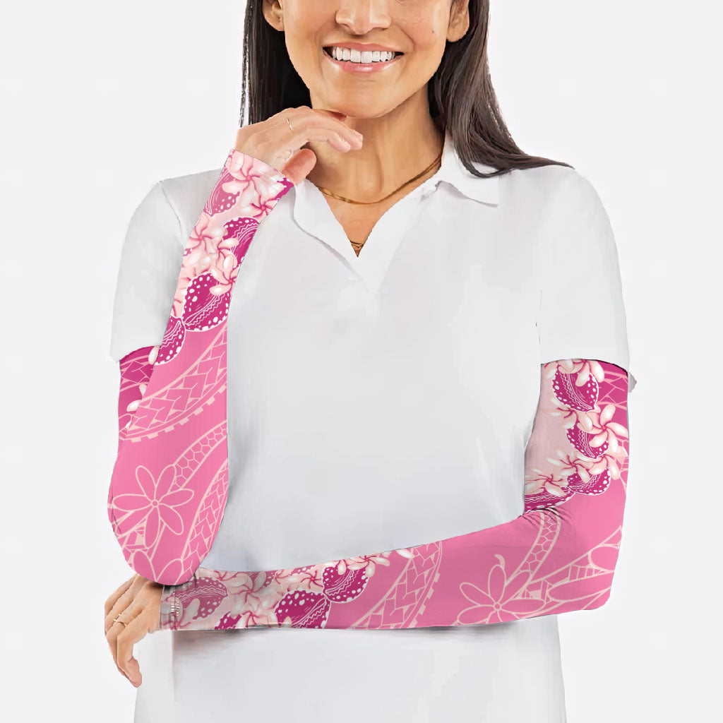 Heiva i Tahiti Arm Sleeves Tahitian Tiare Maori Cowrie Lei Pink