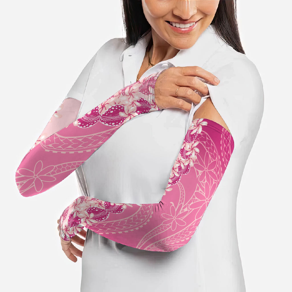 Heiva i Tahiti Arm Sleeves Tahitian Tiare Maori Cowrie Lei Pink