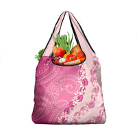 Heiva i Tahiti Grocery Bag Tahitian Tiare Maori Cowrie Lei Pink