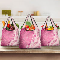 Heiva i Tahiti Grocery Bag Tahitian Tiare Maori Cowrie Lei Pink