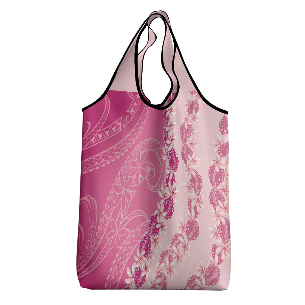 Heiva i Tahiti Grocery Bag Tahitian Tiare Maori Cowrie Lei Pink