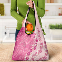 Heiva i Tahiti Grocery Bag Tahitian Tiare Maori Cowrie Lei Pink