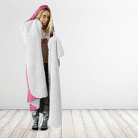 Heiva i Tahiti Hooded Blanket Tahitian Tiare Maori Cowrie Lei Pink