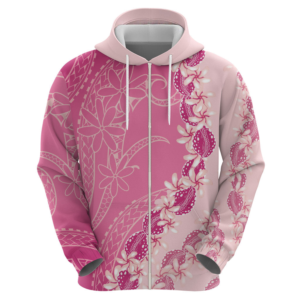 Heiva i Tahiti Hoodie Tahitian Tiare Maori Cowrie Lei Pink