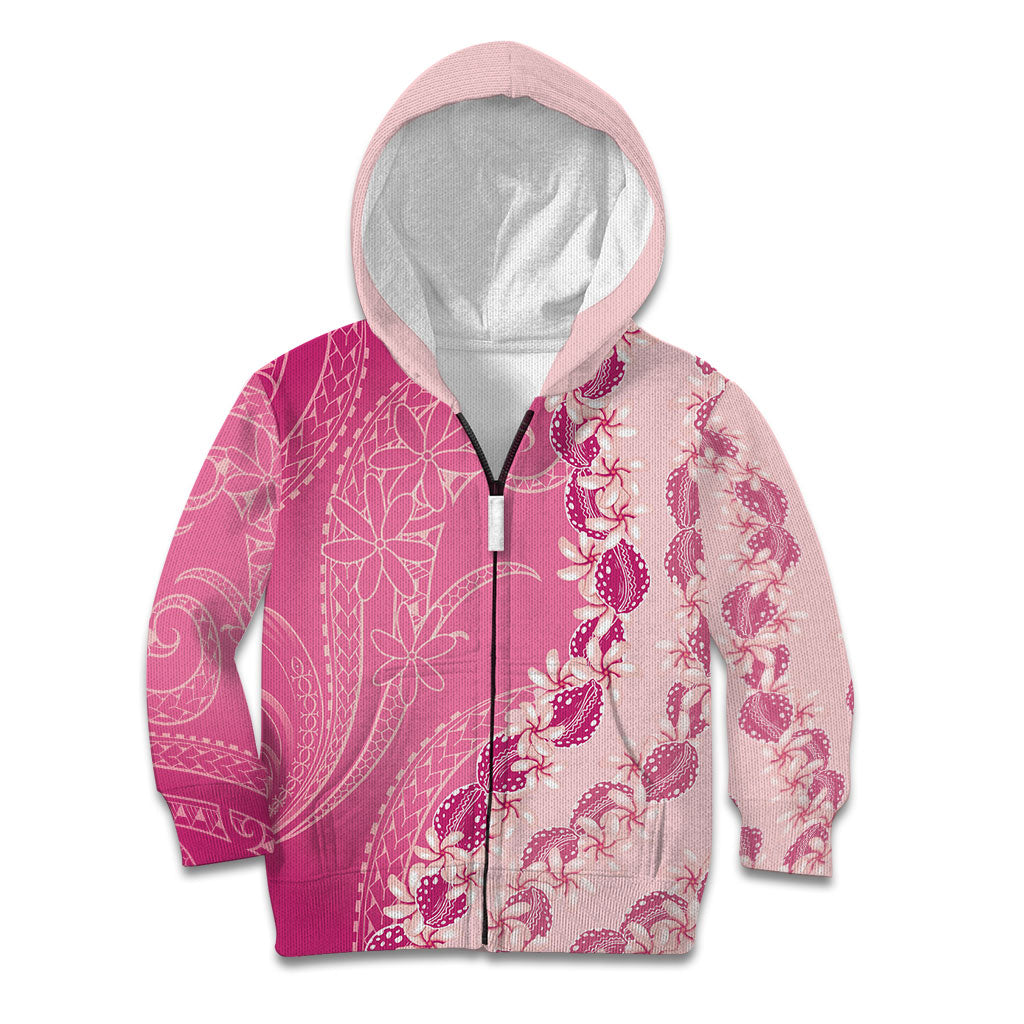 Heiva i Tahiti Kid Hoodie Tahitian Tiare Maori Cowrie Lei Pink