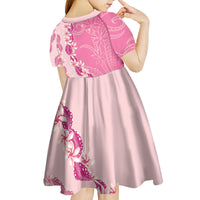 Heiva i Tahiti Kid Short Sleeve Dress Tahitian Tiare Maori Cowrie Lei Pink LT14 - Polynesian Pride