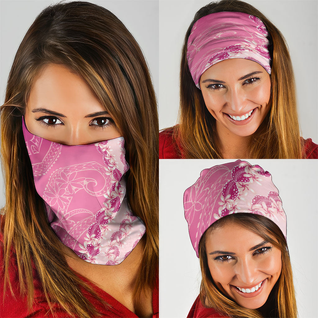 Heiva i Tahiti Neck Gaiter Tahitian Tiare Maori Cowrie Lei Pink