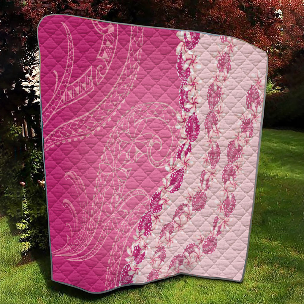 Heiva i Tahiti Quilt Tahitian Tiare Maori Cowrie Lei Pink