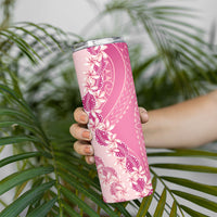 Heiva i Tahiti Skinny Tumbler Tahitian Tiare Maori Cowrie Lei Pink LT14 - Polynesian Pride