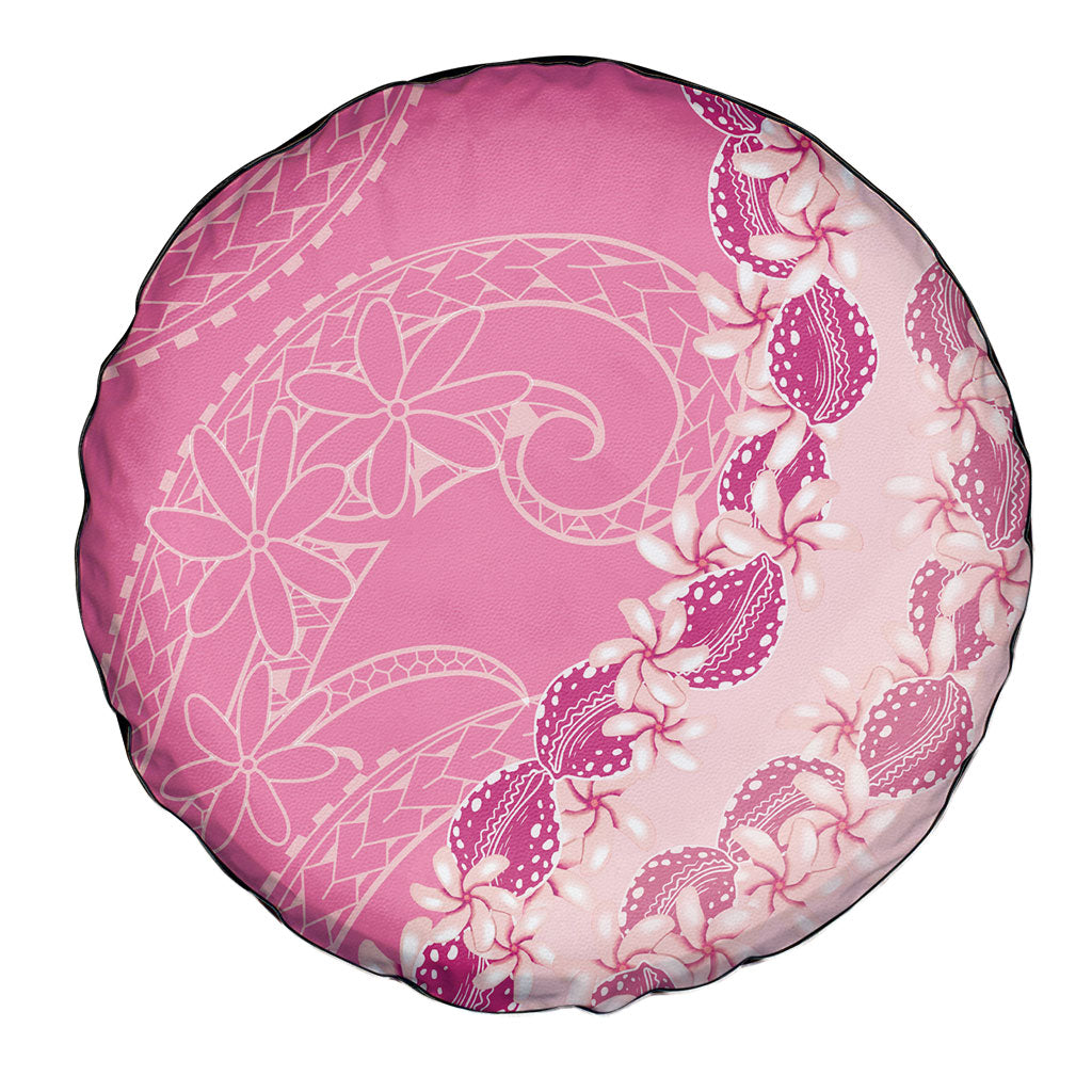 Heiva i Tahiti Spare Tire Cover Tahitian Tiare Maori Cowrie Lei Pink