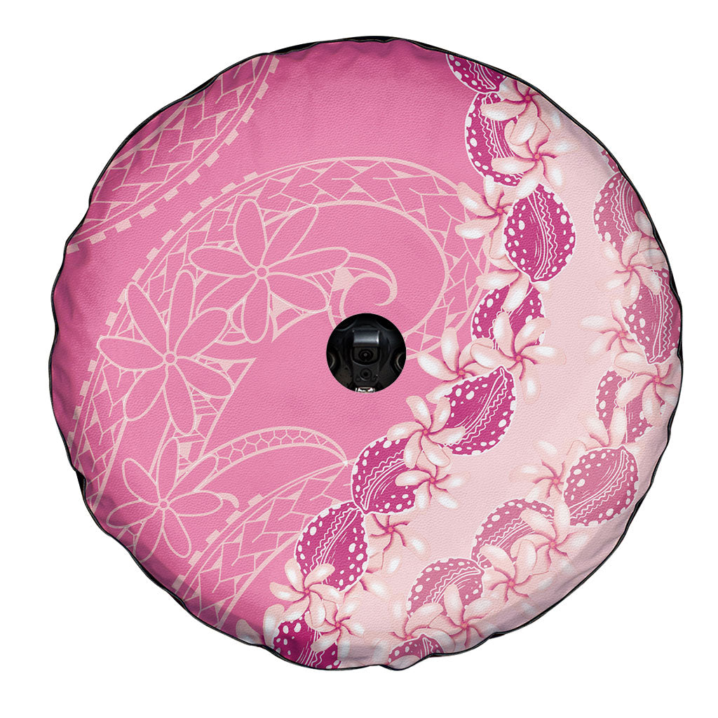 Heiva i Tahiti Spare Tire Cover Tahitian Tiare Maori Cowrie Lei Pink