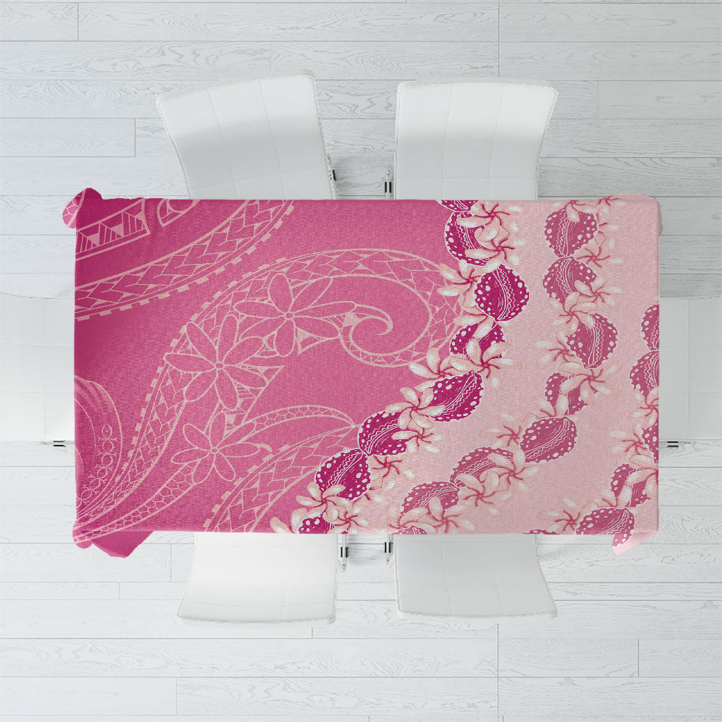 Heiva i Tahiti Tablecloth Tahitian Tiare Maori Cowrie Lei Pink